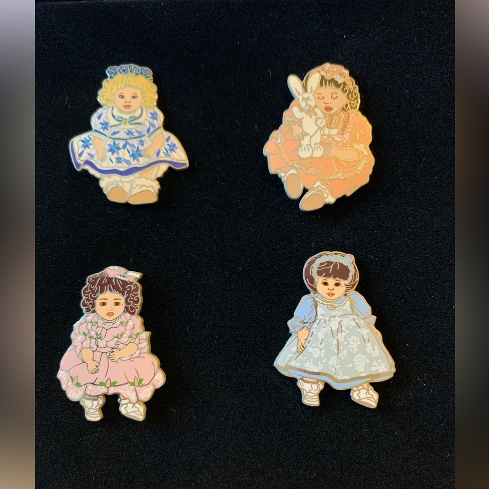 LL Knickerbocker Marie Osmond Olive May & Friends 2002 Pins Lot of 4 In Box